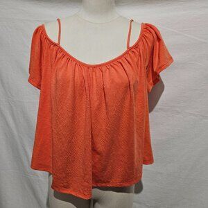 BONGO Orange Short Sleeve Top